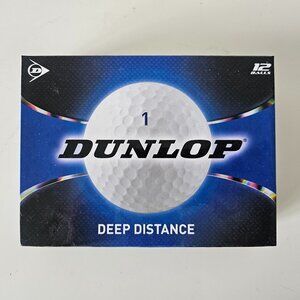 NIB DUNLOP Deep Distance Golf Balls White, 4 Sleeves, 12 Balls in Total